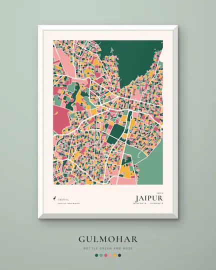 Jaipur city map in Gulmohar